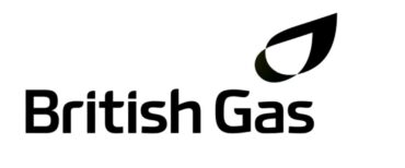 Black and white logo for "British Gas"